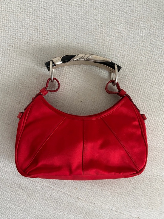 Yves Saint Laurent Handbags - Rare Vintage YSL Mombasa | Red Silk Satin | Tom Ford era Yves Saint Laurent